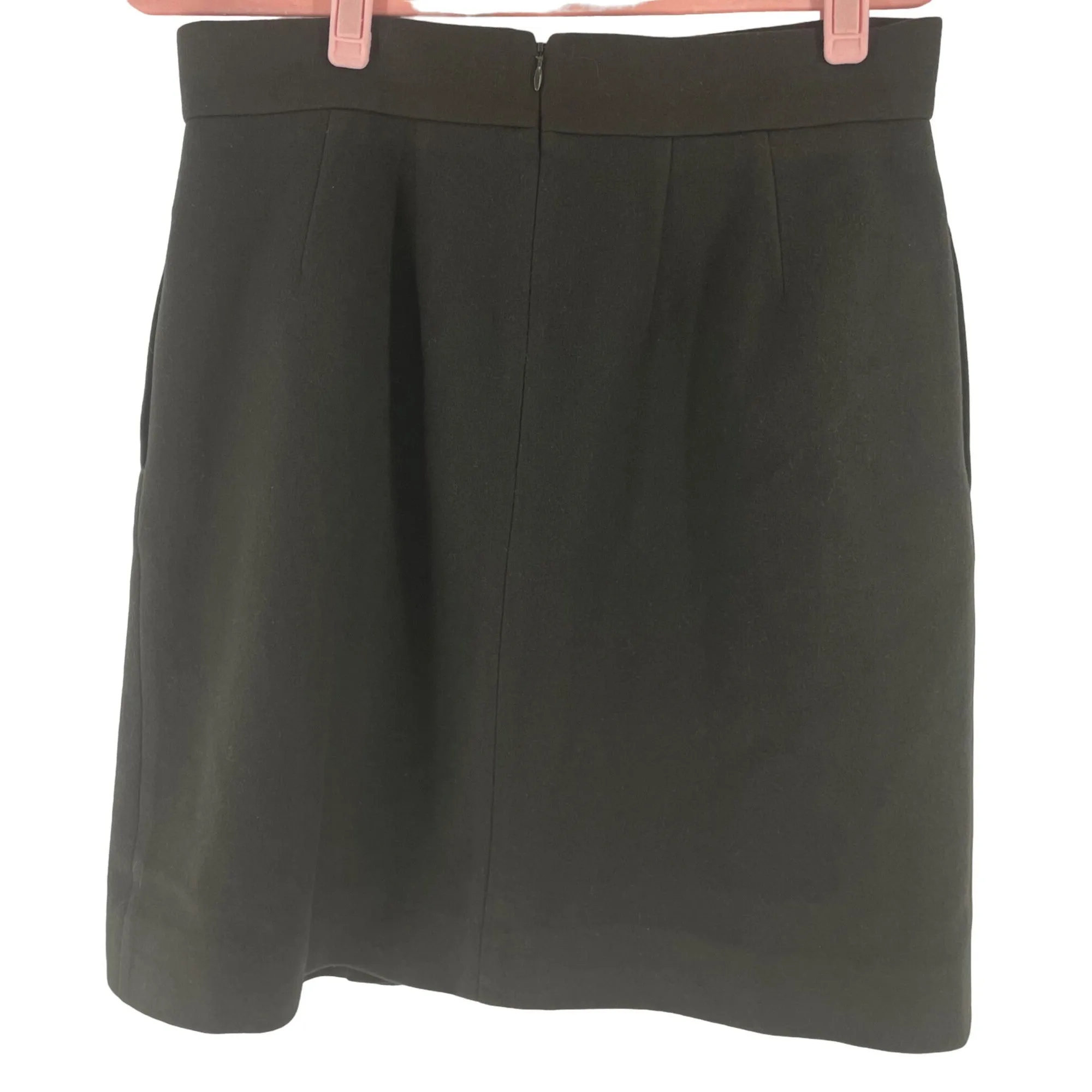 ' J Women’s Size Ten Olive A-Line Wool Mini Skirt With Pockets