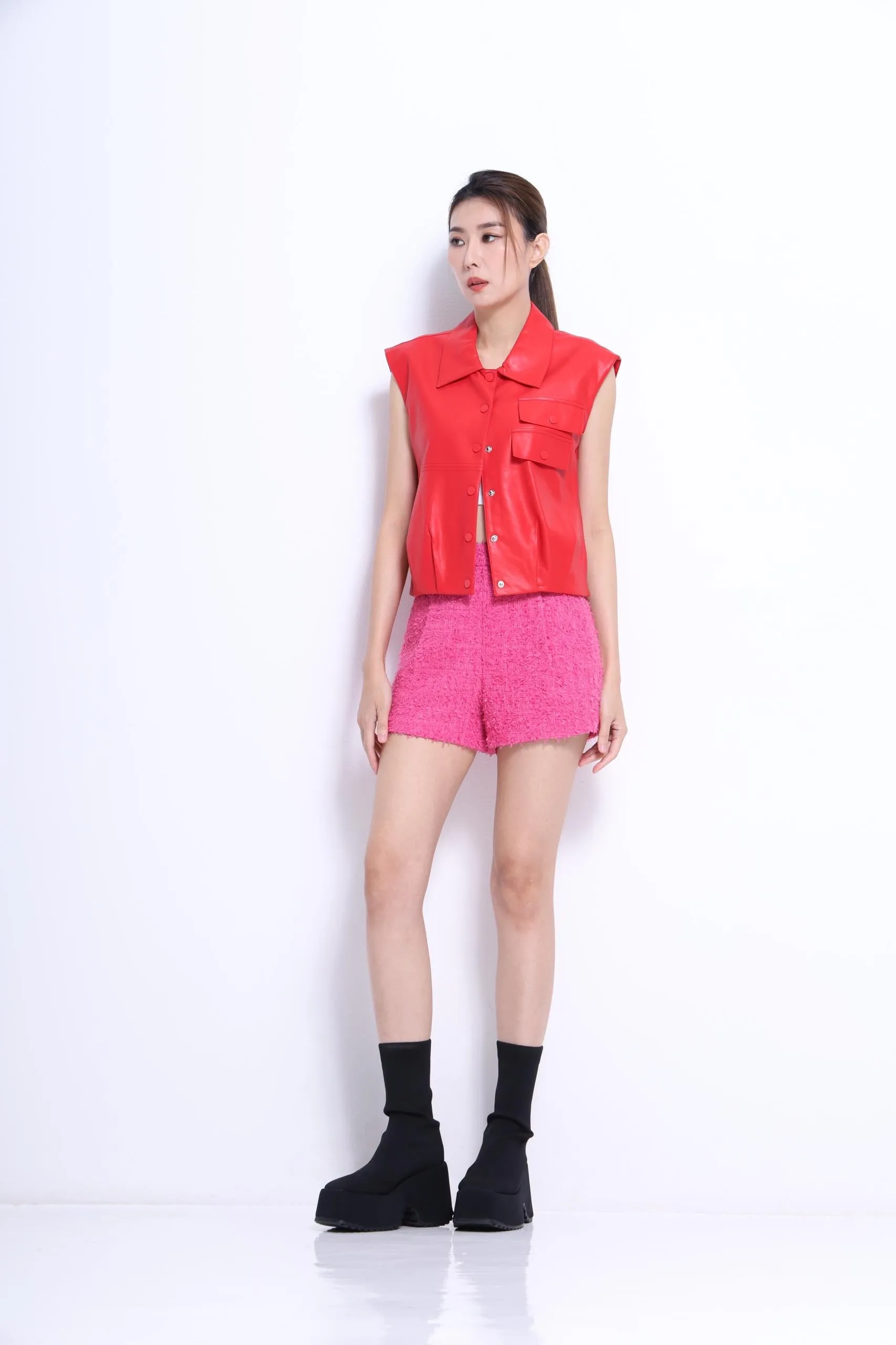 Alia Tailored Tweed Shorts