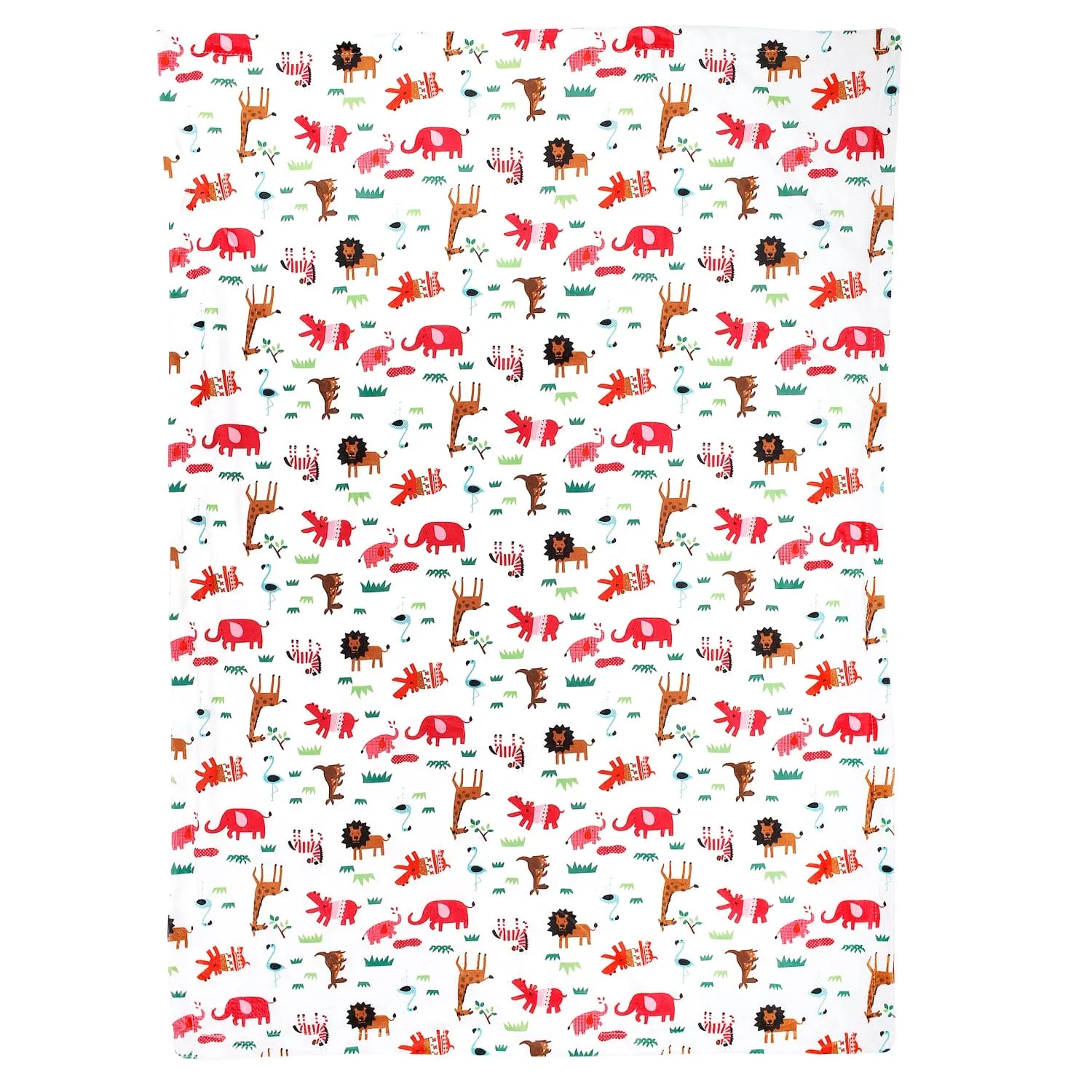 Animals And Grass White Blanket