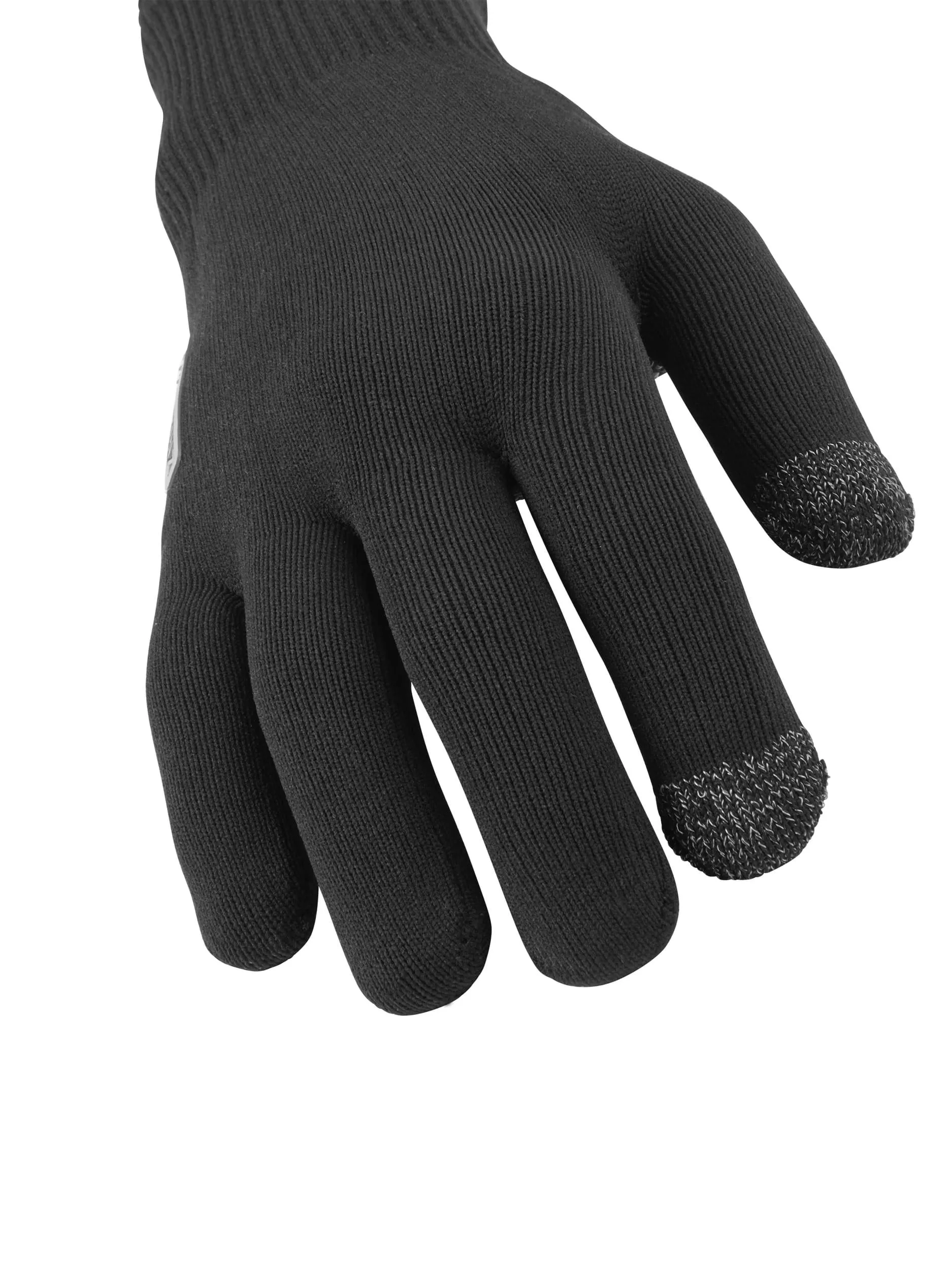 ANMER WATERPROOF ALL WEATHER ULTRA GRIP KNITTED GLOVE - BLACK