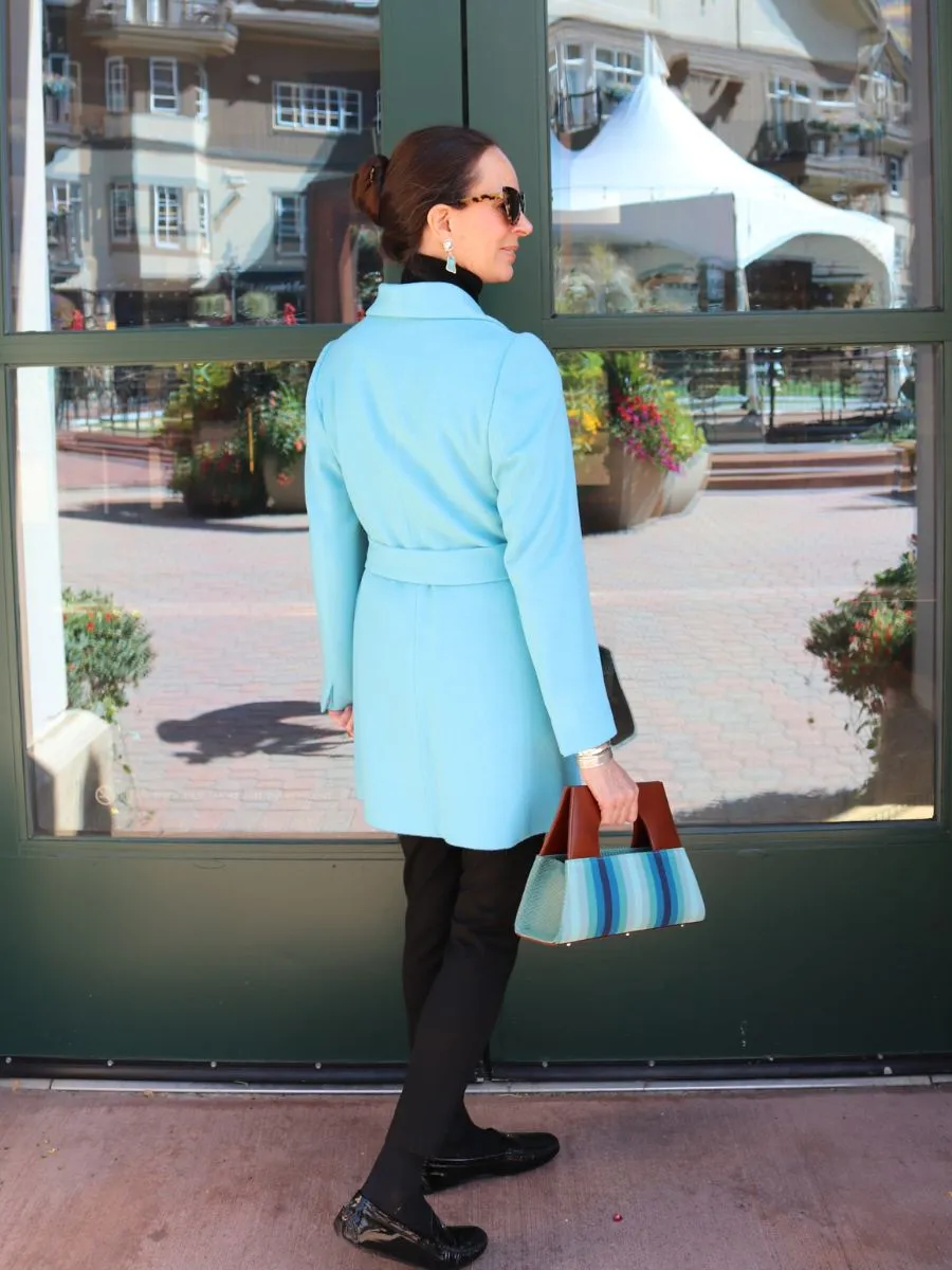Baby Alpaca Aqua Wrap Coat