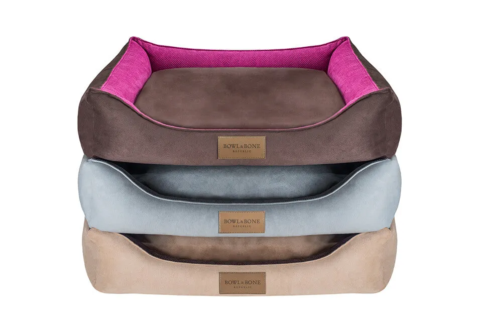 Bowl and Bone Classic Dog Bed Pink