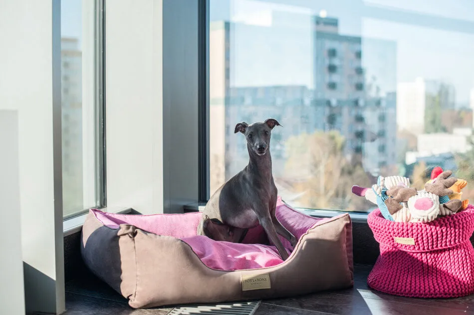 Bowl and Bone Classic Dog Bed Pink