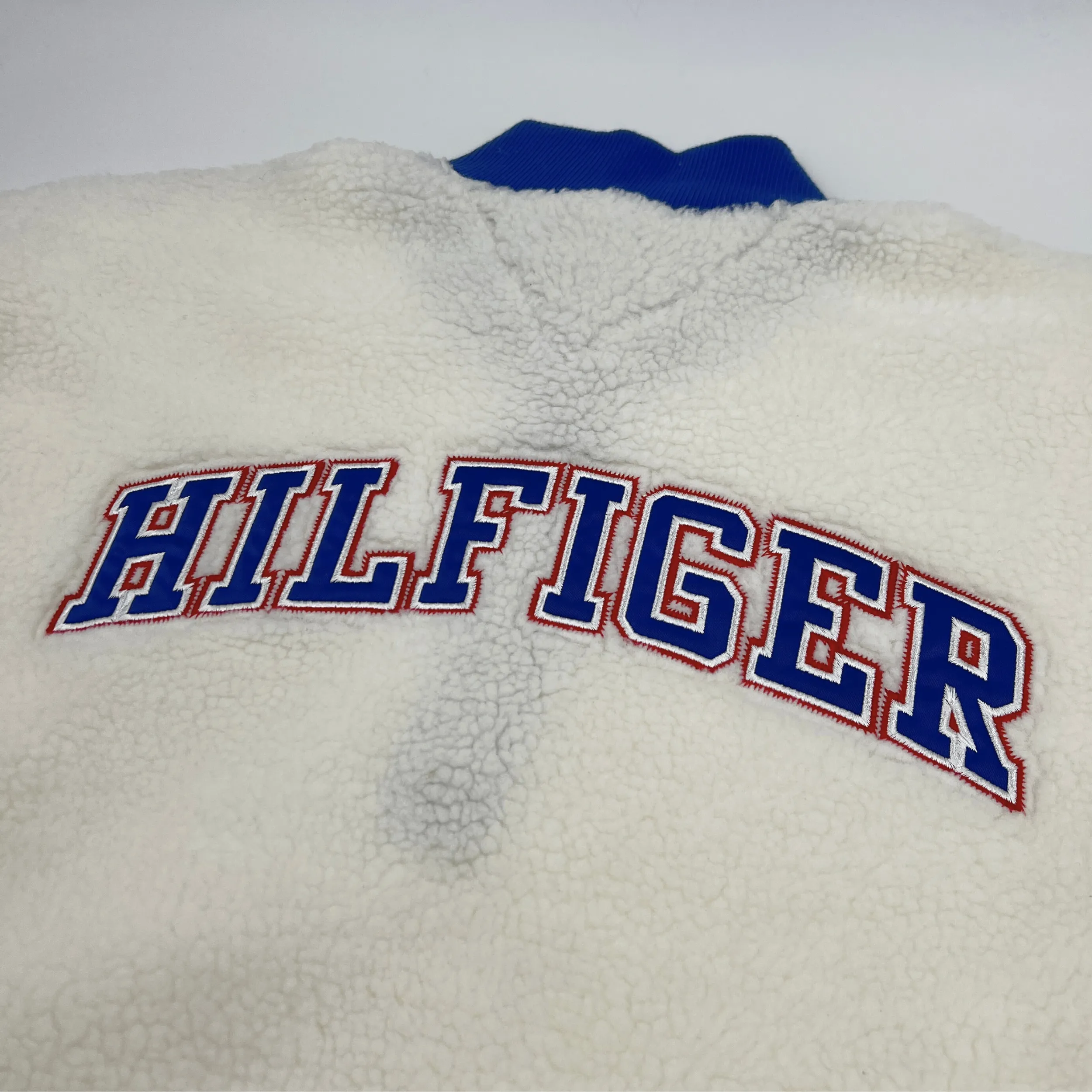 Buffalo Bills x Tommy Hilfiger White Sherpa Quarter Zip