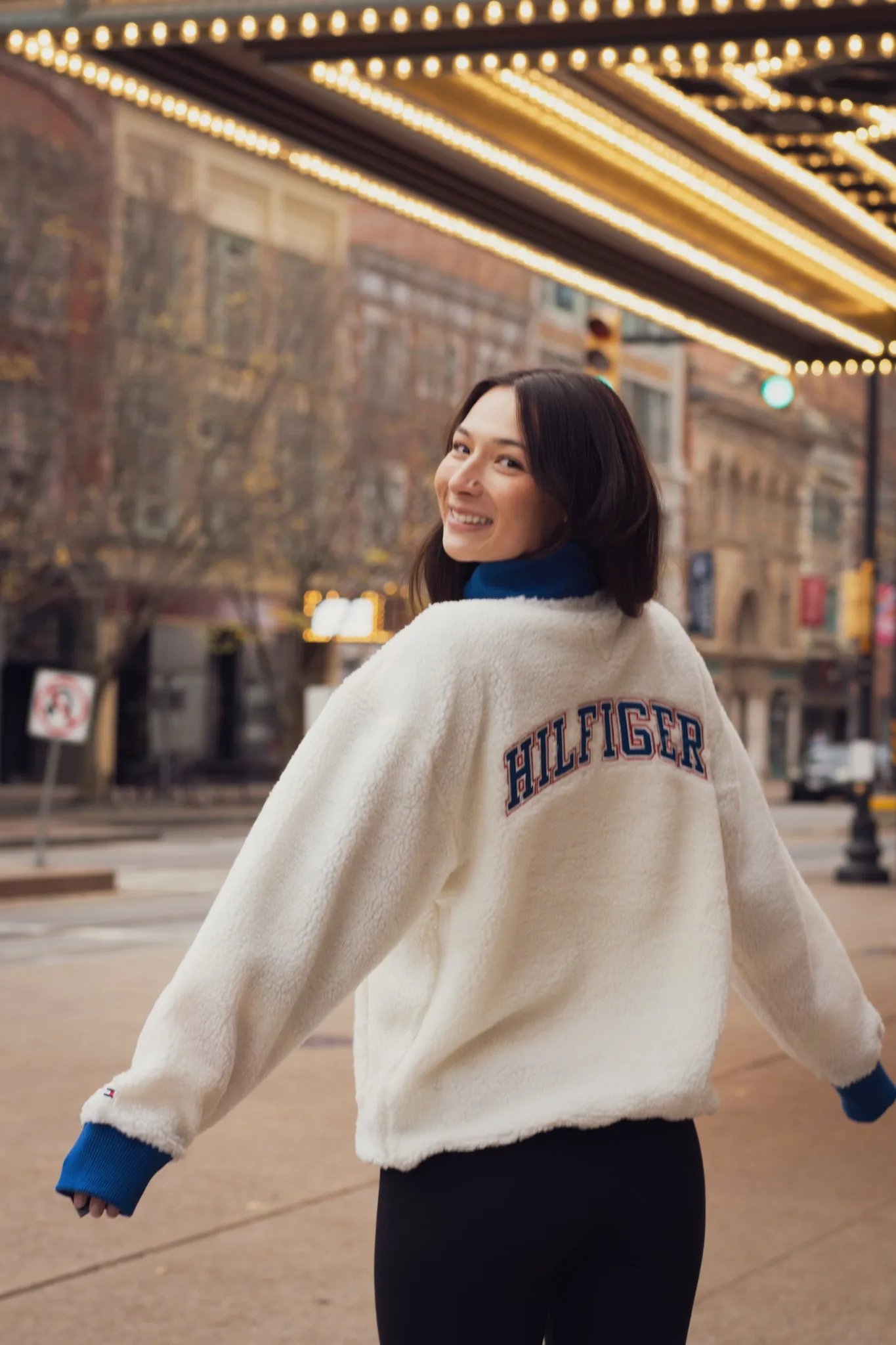 Buffalo Bills x Tommy Hilfiger White Sherpa Quarter Zip