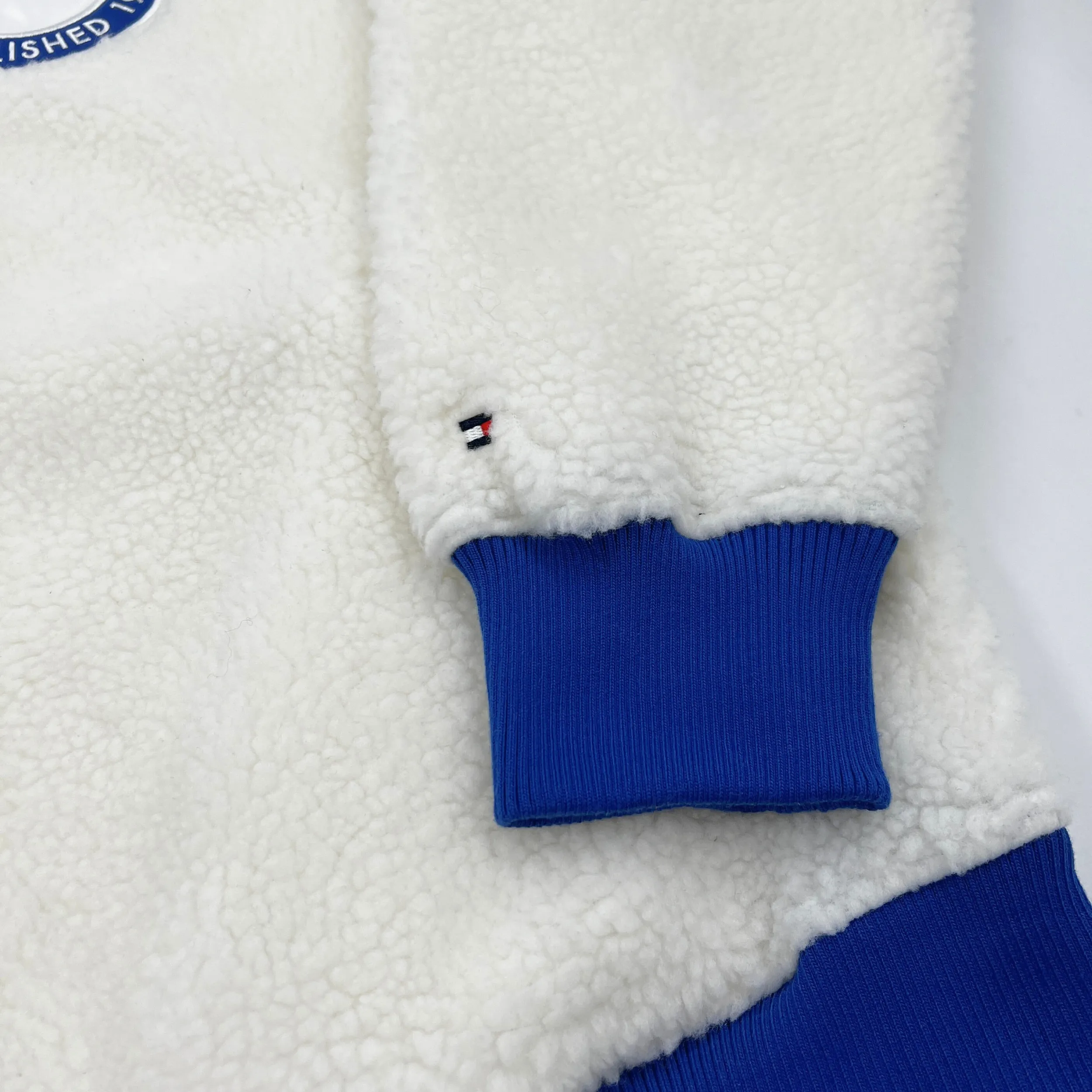 Buffalo Bills x Tommy Hilfiger White Sherpa Quarter Zip