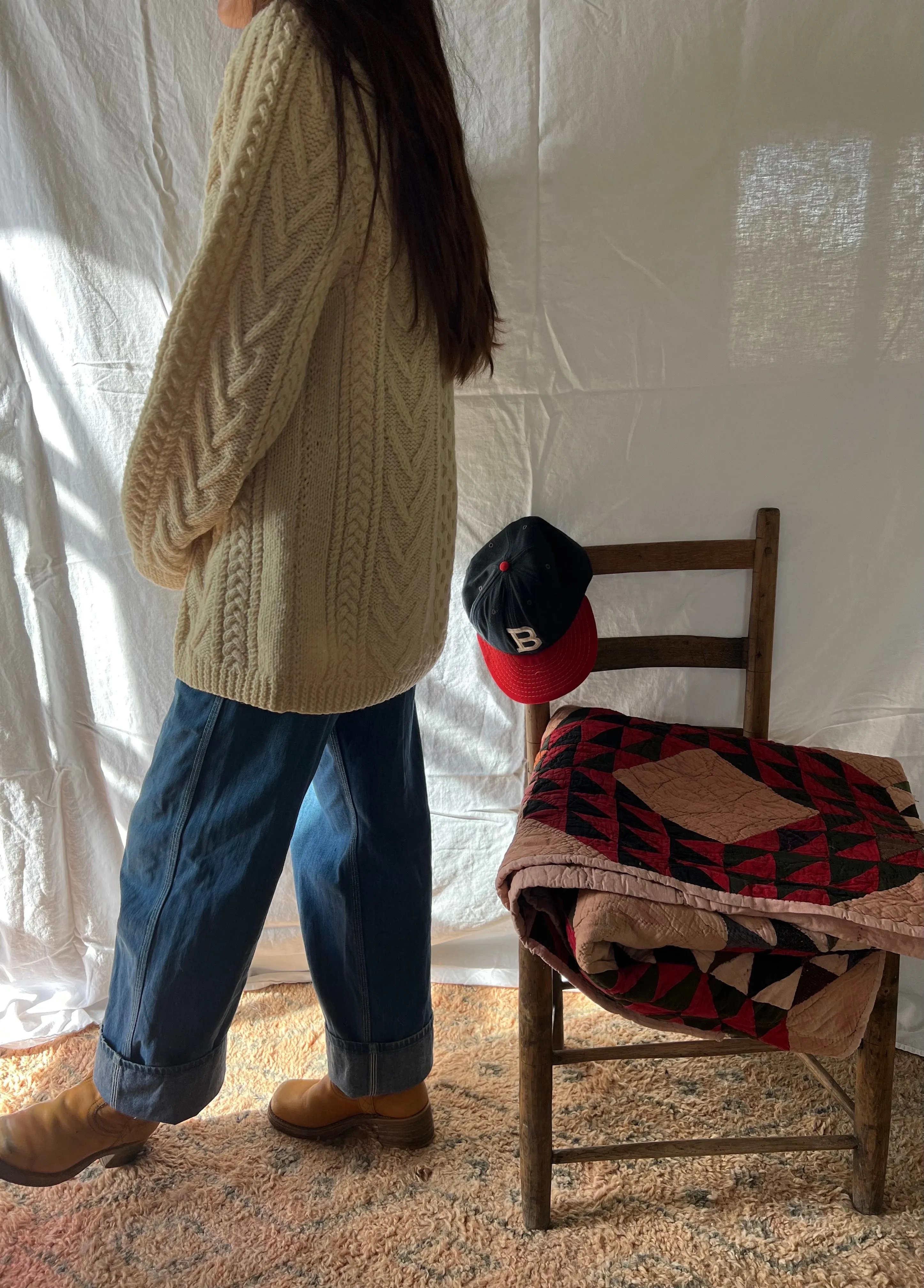 Cream Wool Chunky Knit