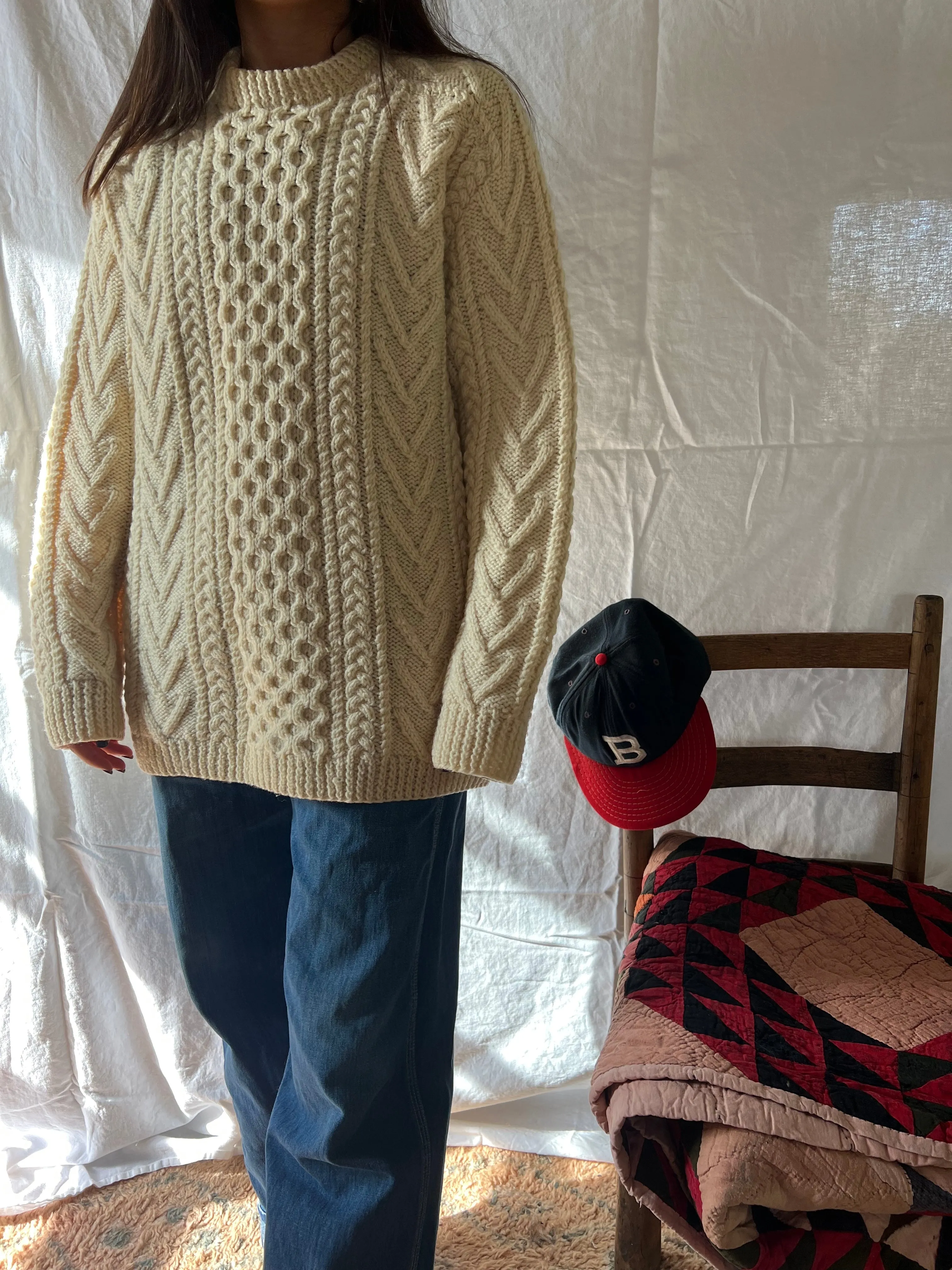 Cream Wool Chunky Knit