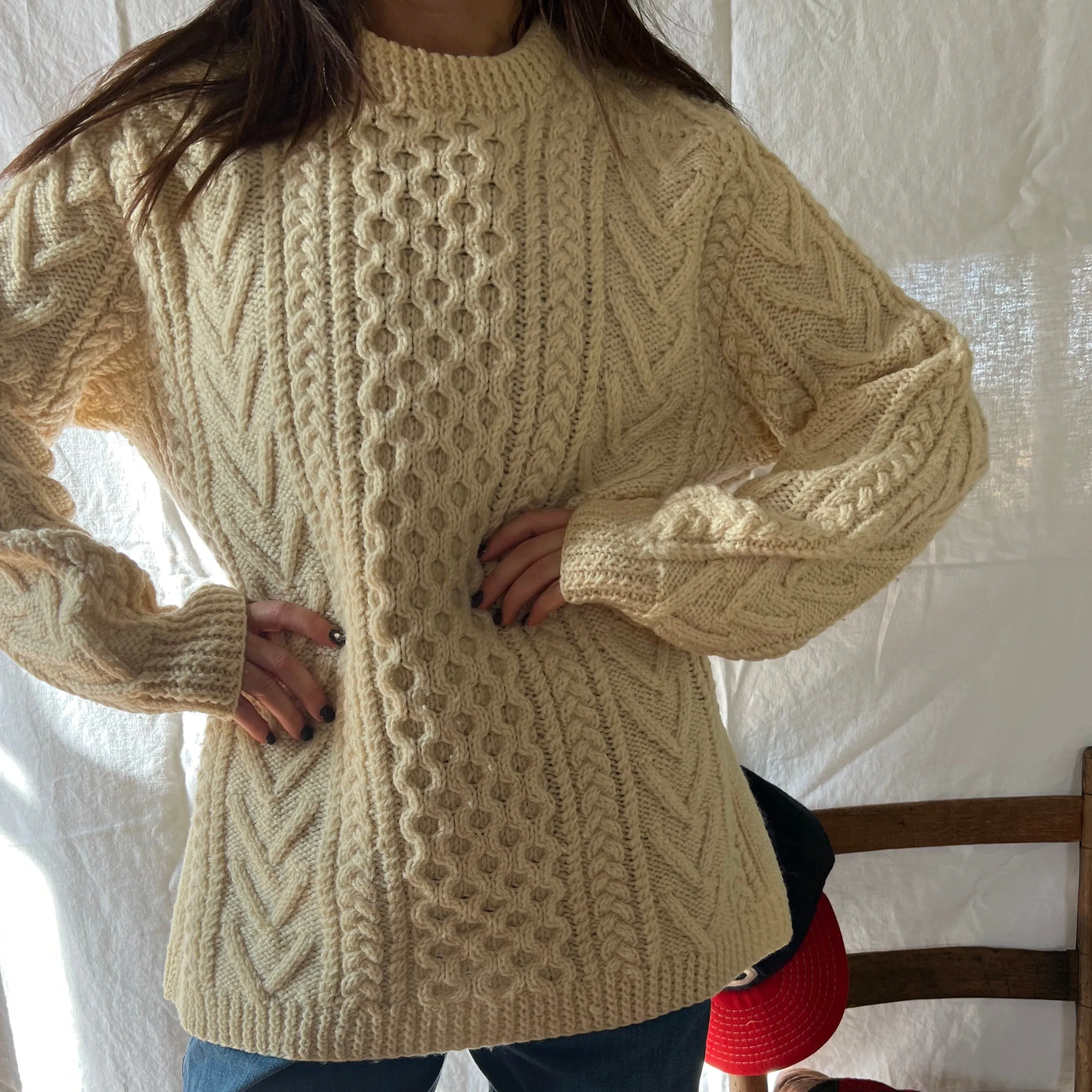 Cream Wool Chunky Knit