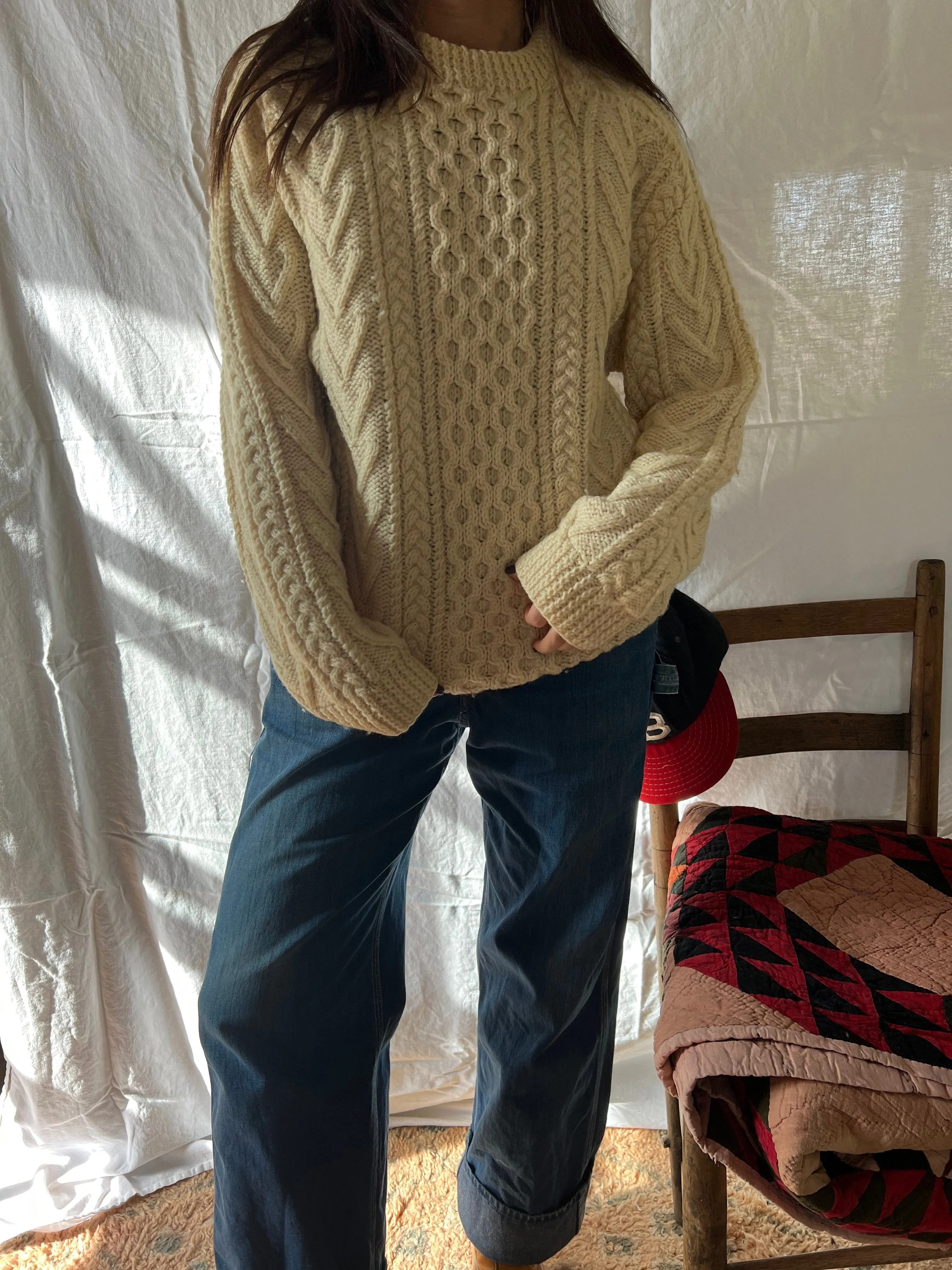 Cream Wool Chunky Knit