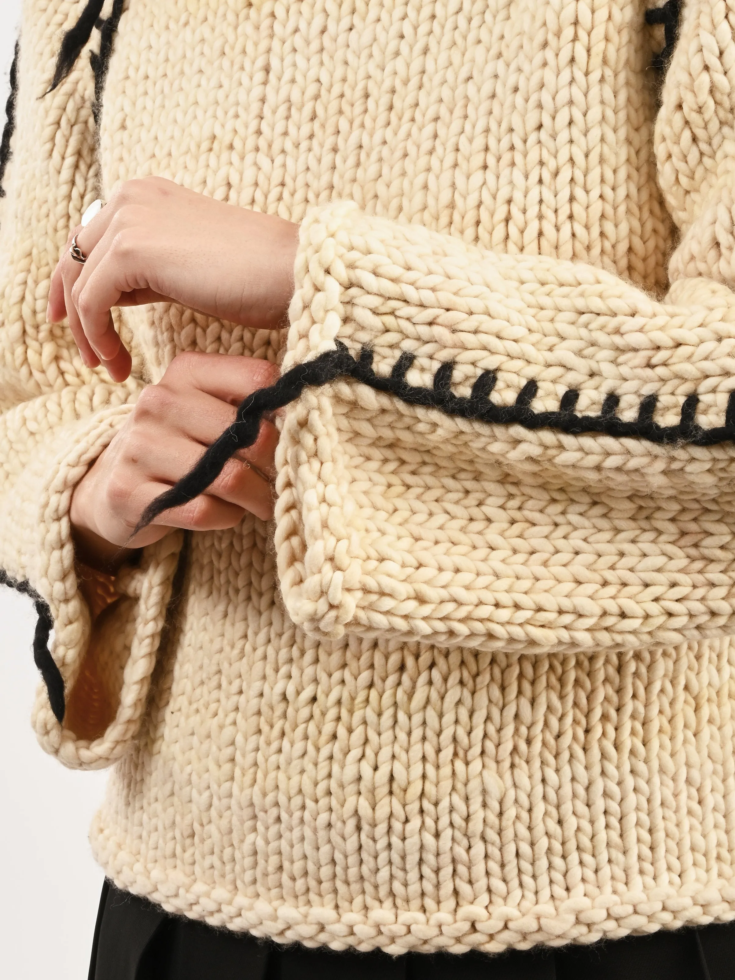 Cream/Black Reese Sweater