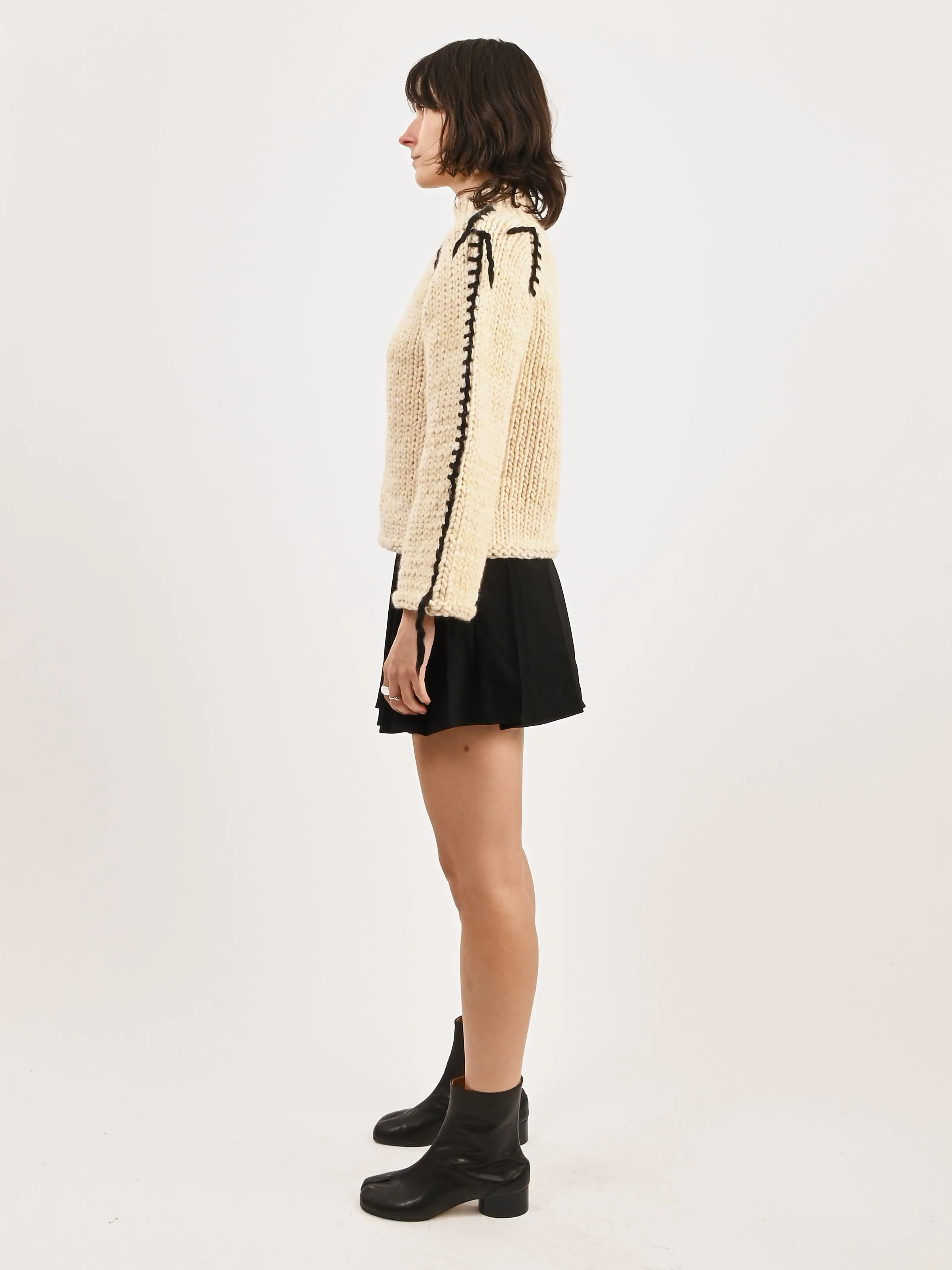Cream/Black Reese Sweater