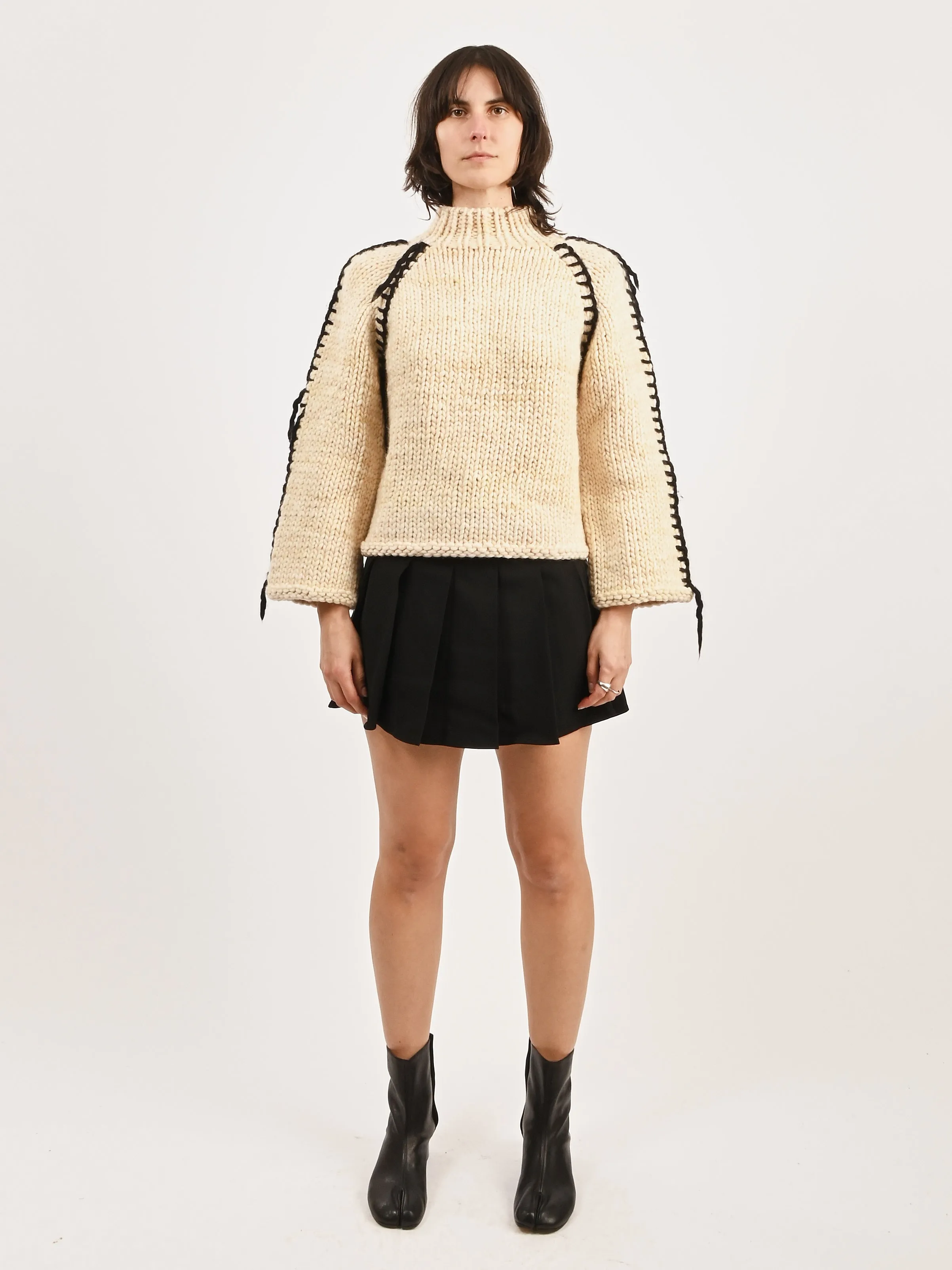 Cream/Black Reese Sweater