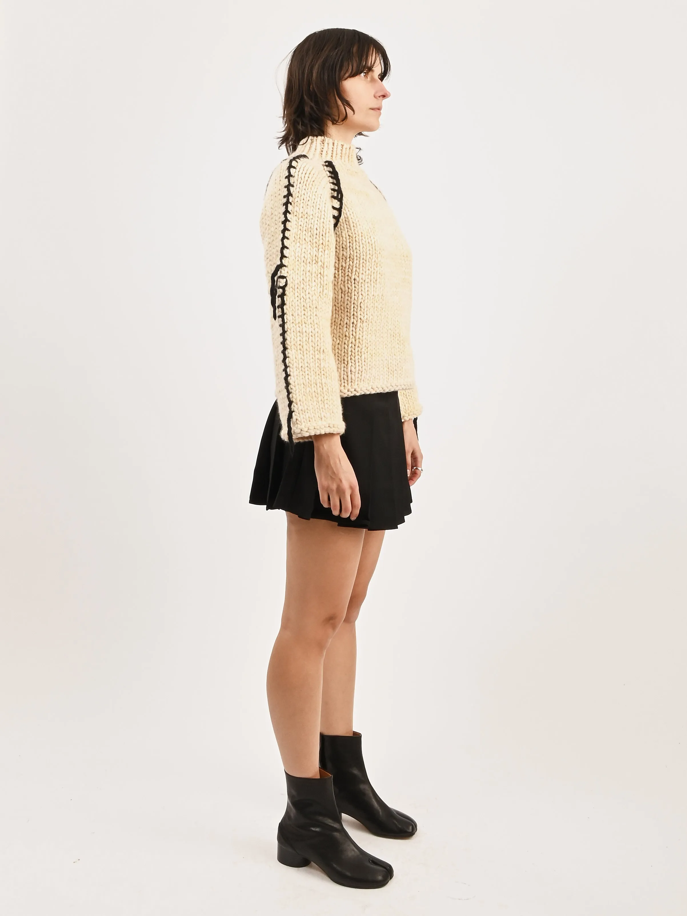 Cream/Black Reese Sweater
