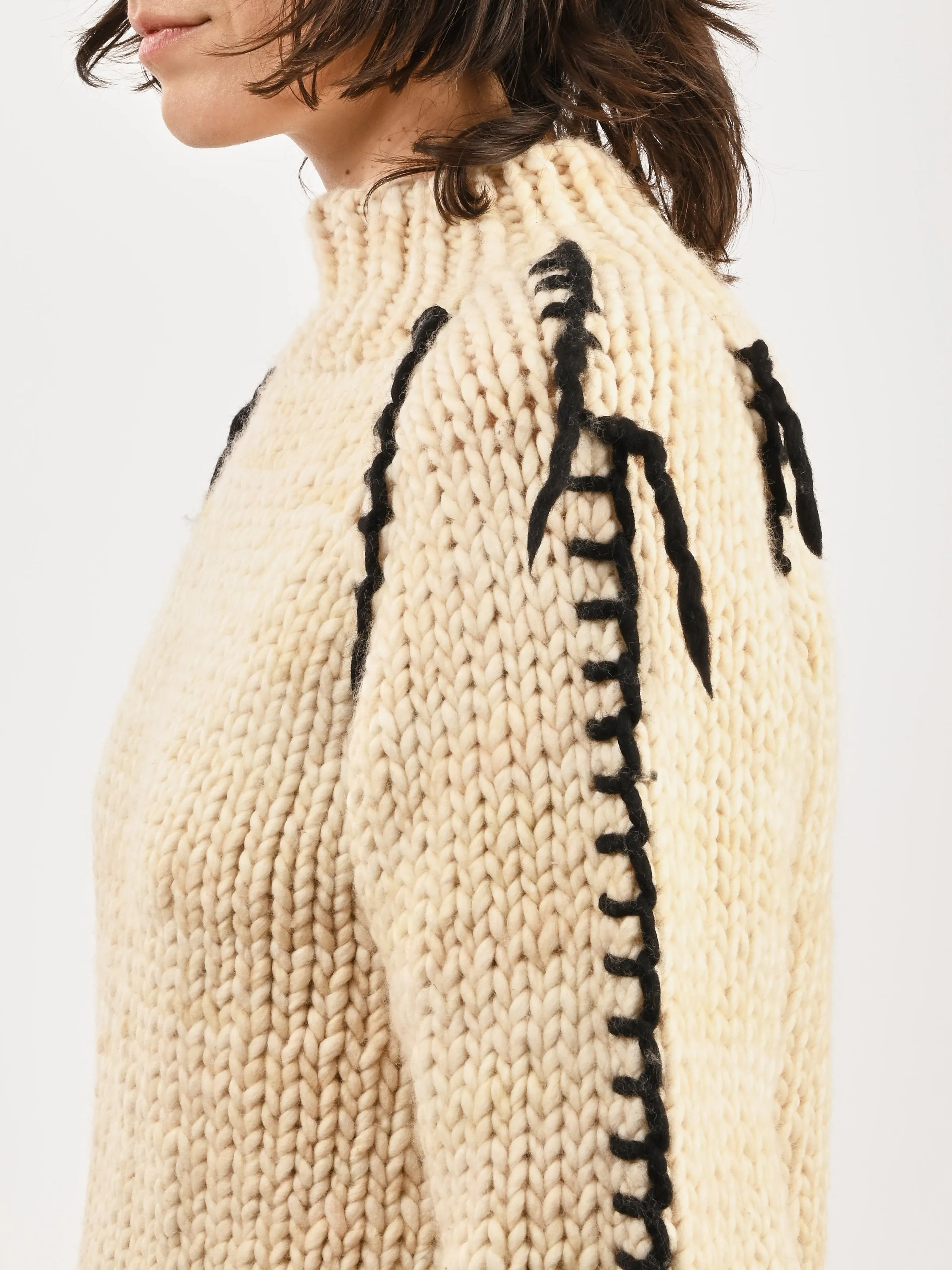 Cream/Black Reese Sweater