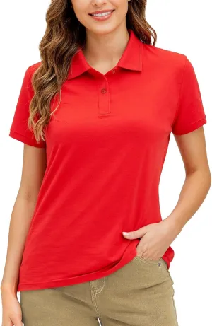 Decrum Polo Shirts for Women Trendy Lightweight Casual Womens Golf Shirt Short Sleeve Tops