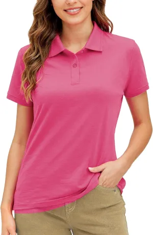 Decrum Polo Shirts for Women Trendy Lightweight Casual Womens Golf Shirt Short Sleeve Tops