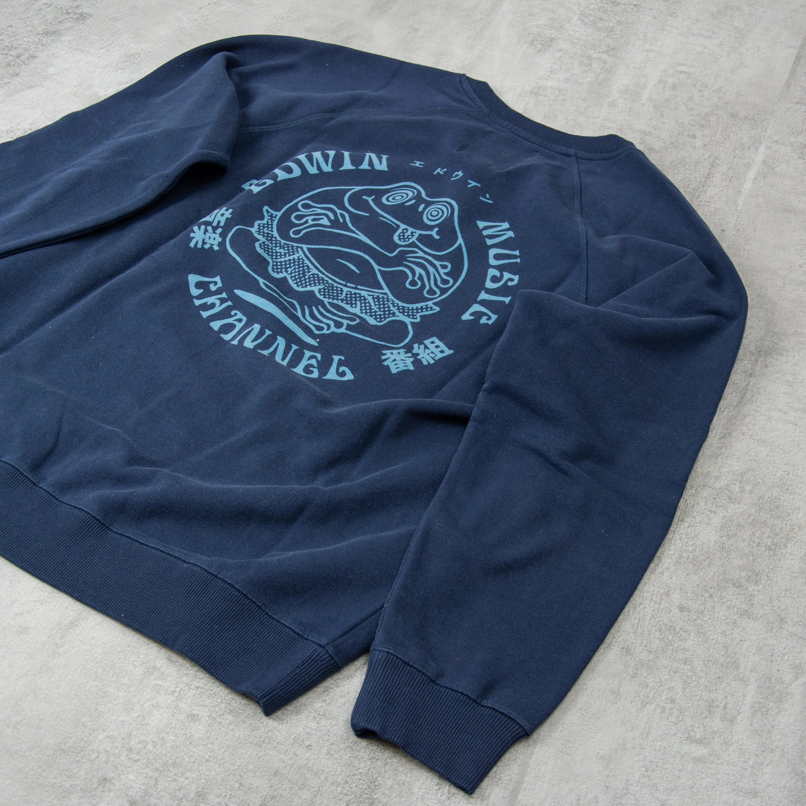 Edwin Music Channel Sweat - Maritime Blue