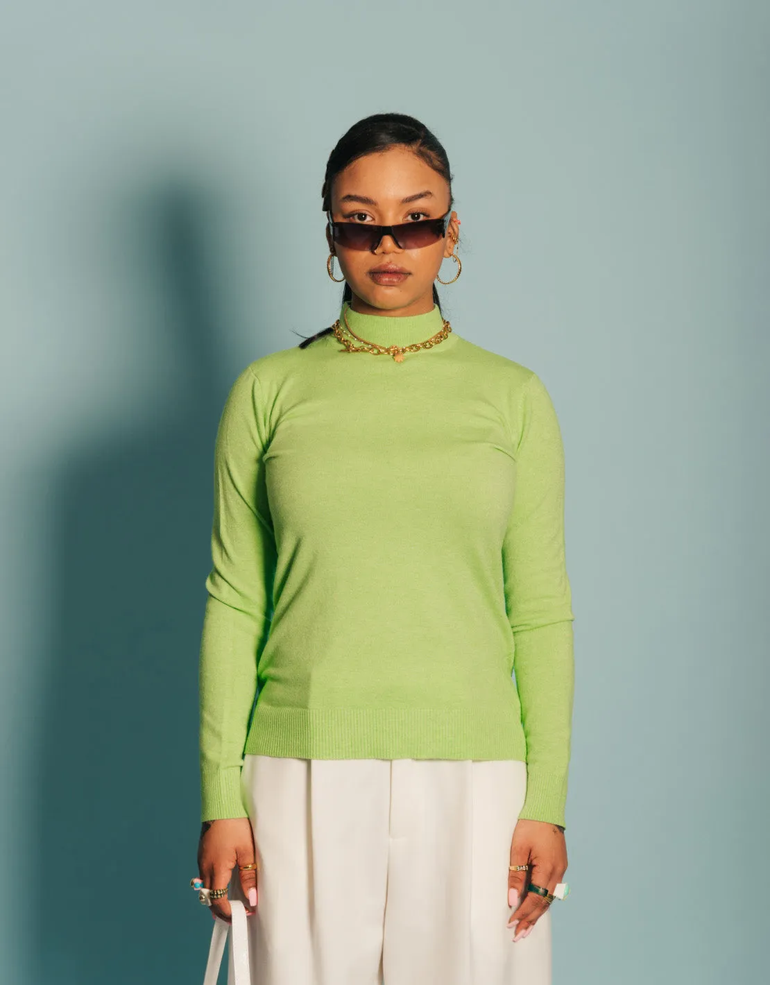 Mock neck knit