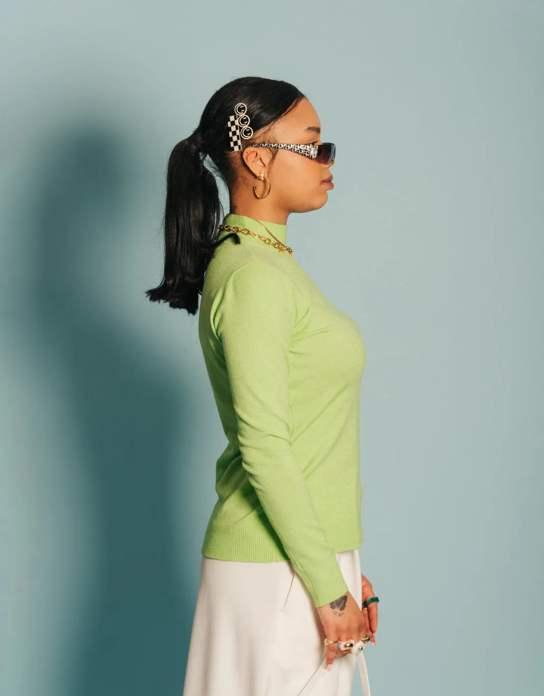 Mock neck knit