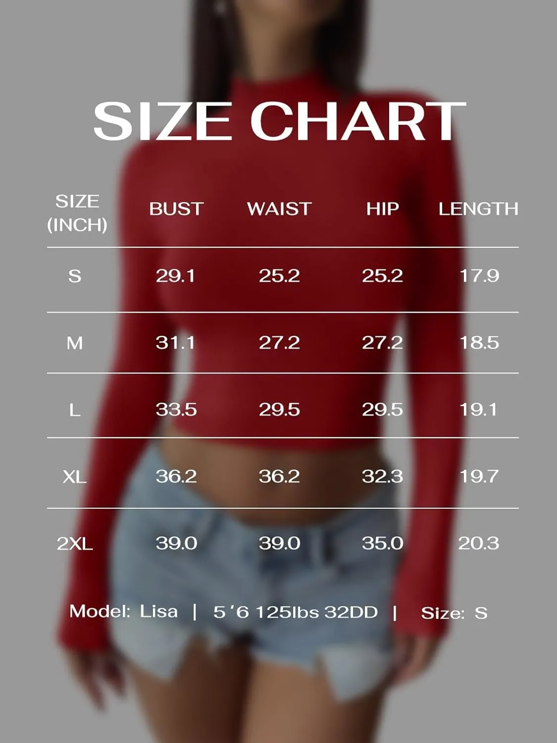 REORIA Women's Basic Mock Turtle Neck Long Sleeve Lightweight Double Lined Layering Slim Fitted Crop Top