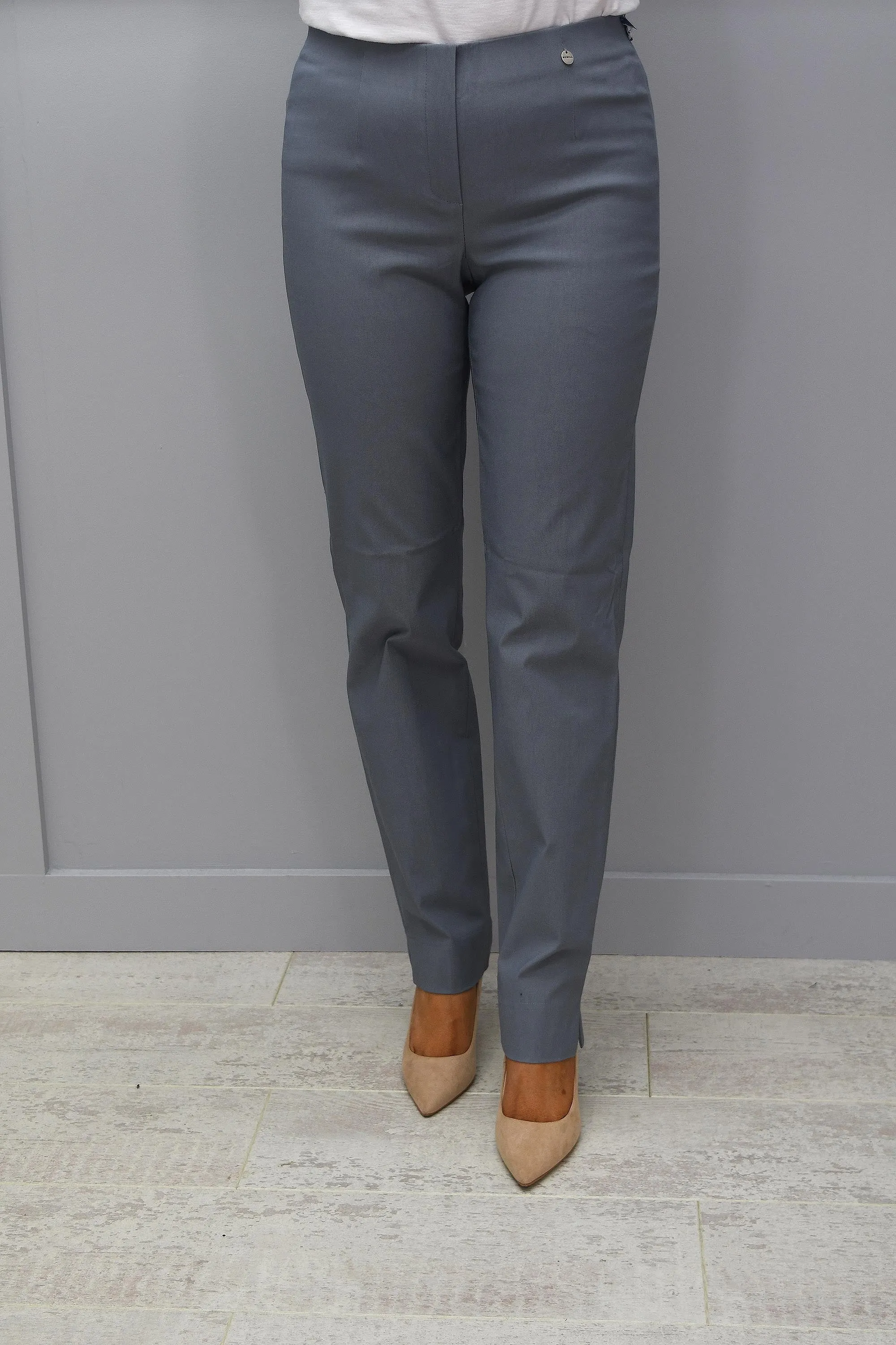 Robell Marie Fleece Trousers Ferguson Grey - 51412 54025 96