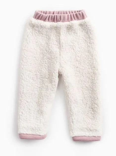 Solid Color Berber Fleece Rib Baby Toddler Kids Thick Warm Pants