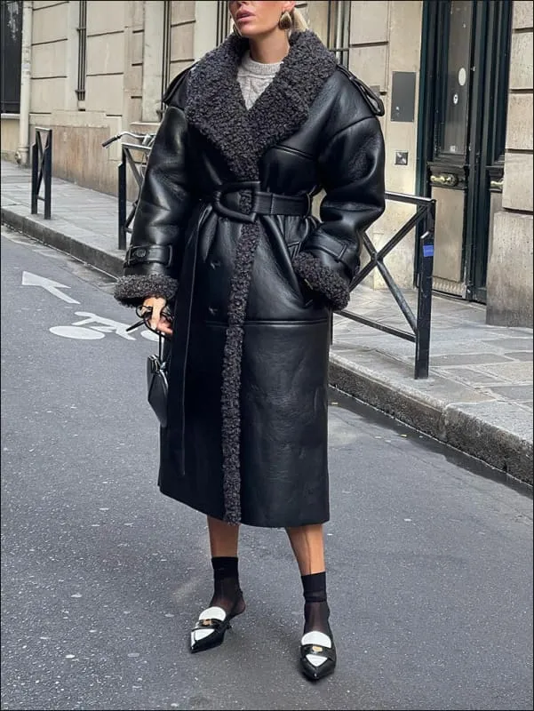 Winter Jacket with Plush Fur Collar for the Discerning Woman